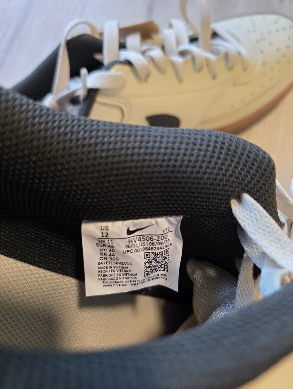 Nike Court Vision Low Light Khaki Gum HV4506-200 Size 12 - Picture 10 of 10